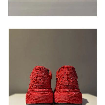Luxury New Men Rhinestone Lace Up All Match Brand Shoes Causal Flats Loafers Sports Walking Sneakers Zapatos Hombre Vest