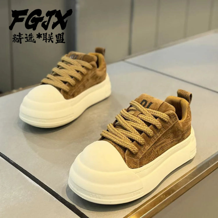 Board shoes 2026 new spring men's shoes trend versatile casual youth thick soled height increasing sports shoes