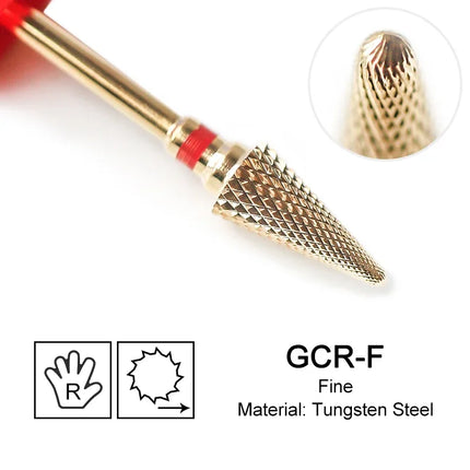 Carbide Large Cone Nail Drill Bits Electric Milling Cutter For Gel Polish Removal Grinding DIY Home Salon Manicure Pedicure Nail Art Accessories Supplies