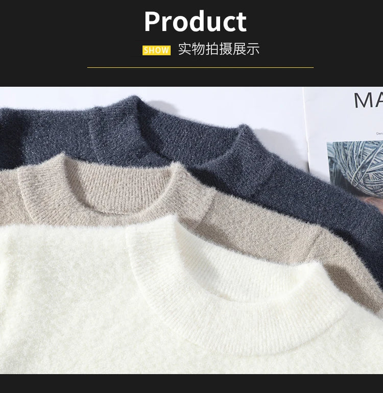 Fall Mens Christmas Cashmere Sweater O Neck Men Tops Quality Male Pullover Sweaters Thick Warm Pull Homme 2023