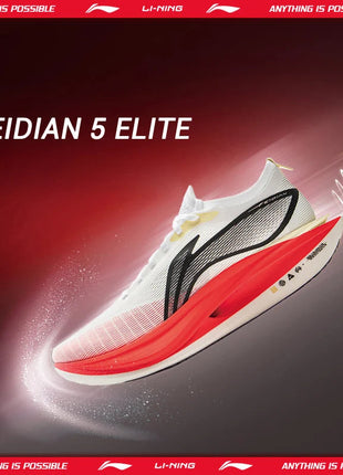 Li-Ning Unisex FEIDIAN 5 ELITE Racing Running Shoes SUPER BOOM LiNing CARBON-FIBER PLATE Shoes Anti-Slip Sneakers ARMV003 PlatiNum