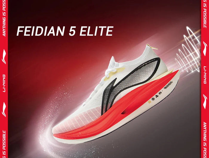 Li-Ning Unisex FEIDIAN 5 ELITE Racing Running Shoes SUPER BOOM LiNing CARBON-FIBER PLATE Shoes Anti-Slip Sneakers ARMV003 PlatiNum