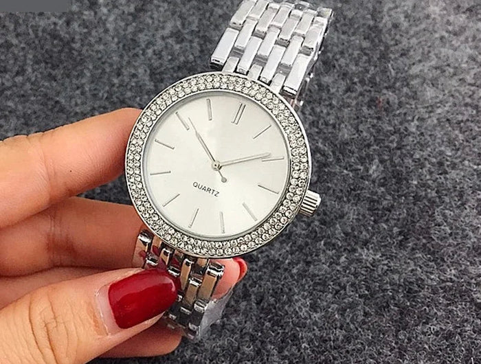 Orologi di Lusso in Cristallo per Donne, Marca di Moda, Orologio al Quarzo con Diamanti per Signore, Orologi da Polso Femminili in Acciaio, Relogio Feminino, Regalo platinumshop