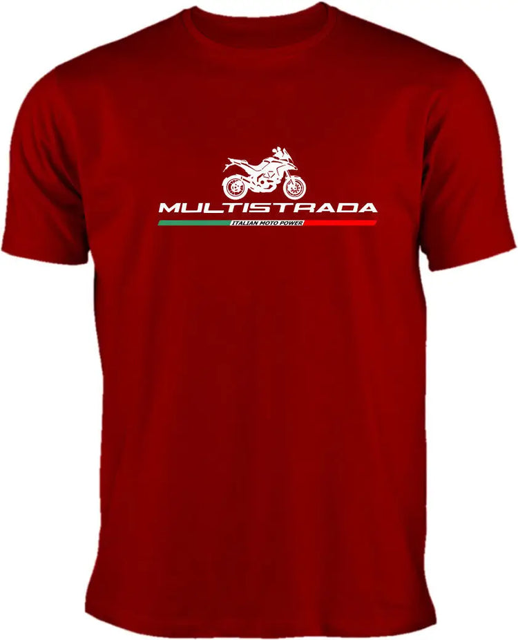 T-shirt per tifosi di motociclette multistrada italiana 100% cotone O-Collo manica corta estate casual T-shirt da uomo streetwear