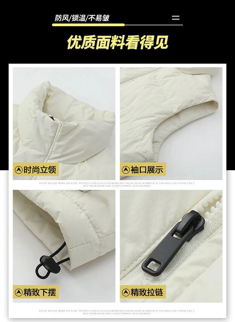 90 New Standard Down Jacket - Men's and Women's Matching Down Vest, Warm Coat, Sleeveless Down Jacket Workwear Coat