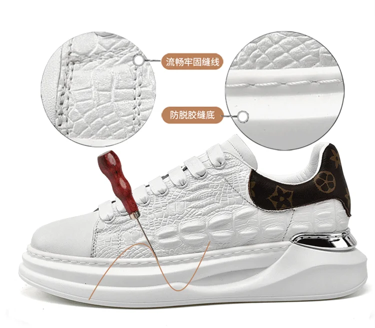 Leather Shoes Men's Skateboard Cricket for Men Sports Running Sneakers Male Luxury Designer Flats Platform
