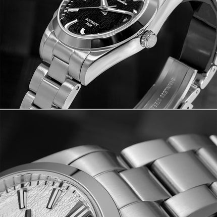 ADDIESDIVE Top Brand Automatic Watch For Men Sapphire Glass Unique Bark Texture Waterproof Luminous Mechanical Watch New AD2075
