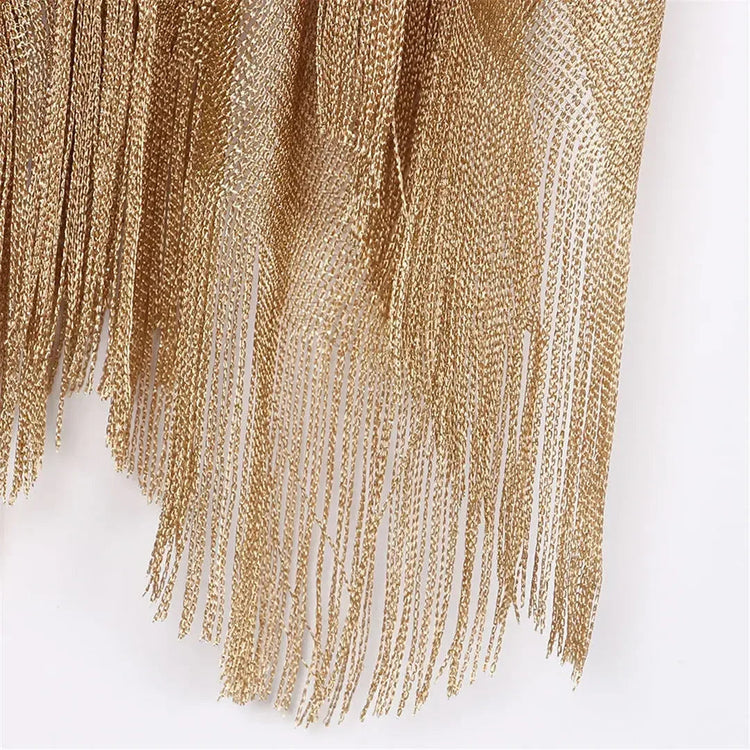 Nappa Oro Bikini Cover Up Abito da spiaggia sexy Tuniche per le donne Beachwear Nuova estate Vedere attraverso il costume da bagno Cover-up Caftano platinumshop