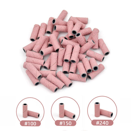 5000Pcs Mini Nail Drill Sanding Bands Include Mandrel-Pink-3mm