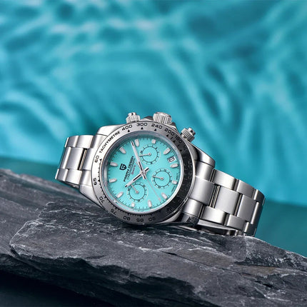 PAGANI DESIGN Nuovo orologio da polso al quarzo da uomo con lunetta in acciaio inossidabile, cronografo di lusso con vetro zaffiro VK63, orologio da uomo reloj hombre platinumshop