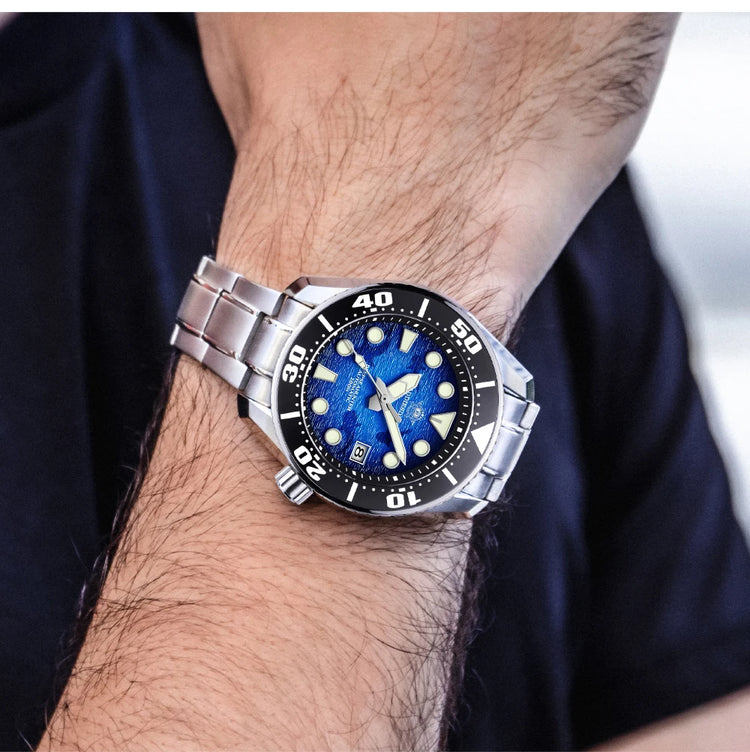ADDIESDIVE Watches For Men Sapphire Luxury NH35 Mechanical Wristwatch 200m Waterproof Ceramic Bezel BGW9 Luminous Diving Watch