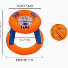 Gioco gonfiabile di pallacanestro d'acqua e lancio di anelli per bambini, giocattoli da spiaggia per piscina all'aperto con 3 anelli + 1 palla, giocattoli interattivi per famiglie