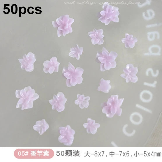 Delicate Dark Red Brown White Rose Flower Leaf Lily Tender Camellia Nail Charms Art Resin Decorations Manicure Tools Accessories