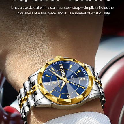 POEDAGAR Orologio da uomo di moda di lusso Top Business Impermeabile luminoso Data Settimana Orologi da uomo Orologio da polso da uomo in acciaio inossidabile al quarzo platinumshop