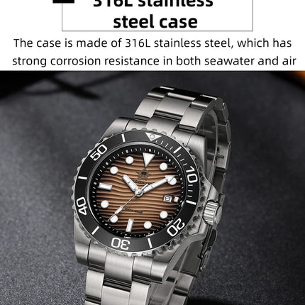 ADDIESDIVE New Watch 41mm Stainless Steel Diving Watches BWG9 Super Luminous 200m Waterproof Classic Quartz Wristwatch For Men