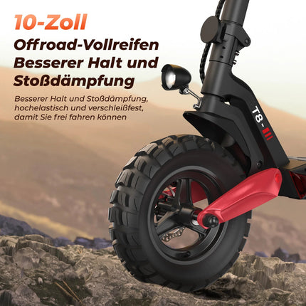 Isinwheel T8 Scooter elettrico per adulti 1200W 48V15Ah Batteria Scooter elettrico pieghevole Pneumatici solidi da 10 pollici Scooter elettrico da città platinumshop
