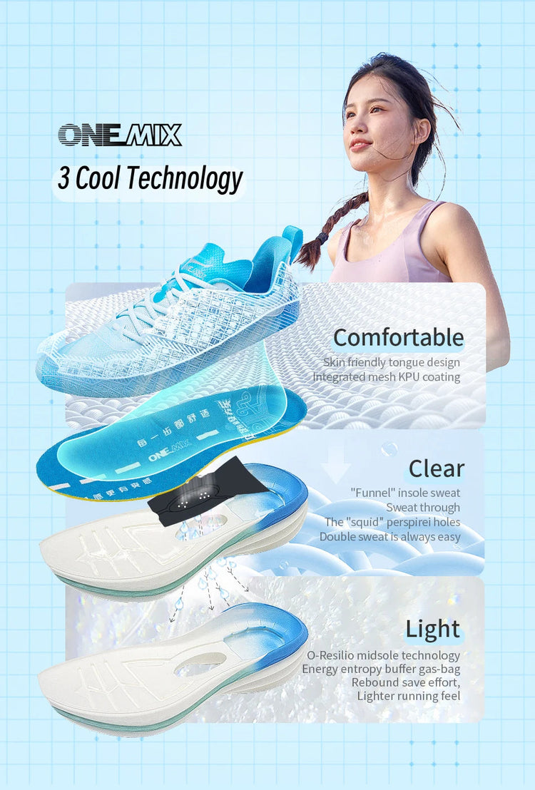 ONEMIX Scarpe da corsa da uomo in stile cinese Traspirante Carattere di moda Vamp Cuscino d'aria Scarpe sportive Scarpe da ginnastica da passeggio all'aperto PlatiNum