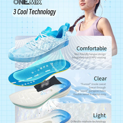 ONEMIX 2025 Scarpe sportive cinesi Nuove scarpe da corsa da uomo ammortizzanti Sneaker da donna leggera e traspirante antiscivolo per esterni PlatiNum