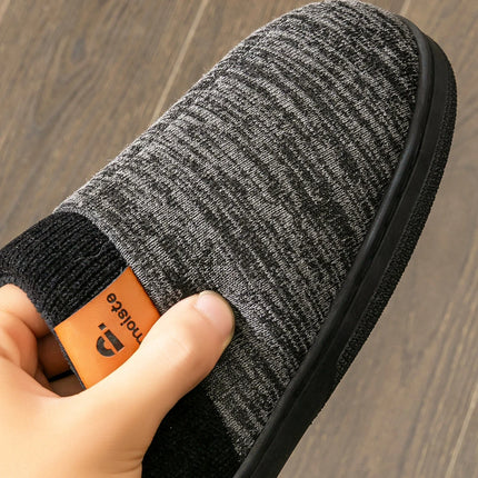 Pantofole invernali da uomo TPR antiscivolo memory foam caldo morbido durevole cuscino casual patchwork scarpe da interno