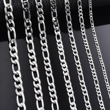 Wholesale 925 Sterling Silver Necklace 2-12mm Width 40-75cm Long Chain Lobster Clasp Men and Women Engagement Jewelry PlatiNum