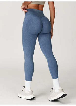 Yoga Pants Impact Leggings Women Seamless Sports Yoga Pant High Waist Ribbed Gym Clothes Fitness Workout Wear Scrunch Bum Tights PlatiNum