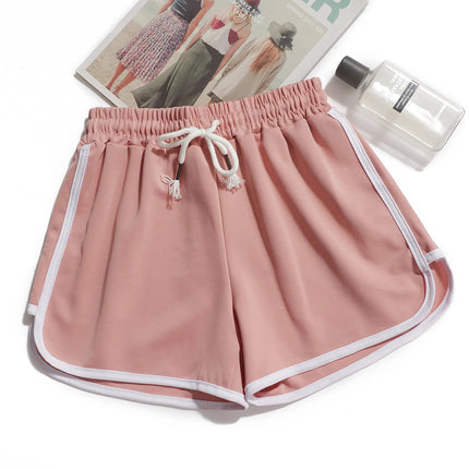 1pcs Summer Women Casual Solid Shorts Girl Gym Workout Shorts Pants Ladies Mid Waisted Yoga Short Student  Loose Shorts S-3XL PlatiNum
