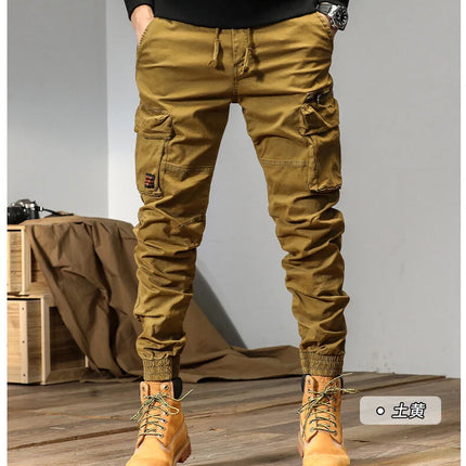 CAAYU Joggers Cargo Pants Men Casual Y2k MultiPocket Male Trousers Sweatpants Streetwear Techwear Tactical Track Black Pants Men