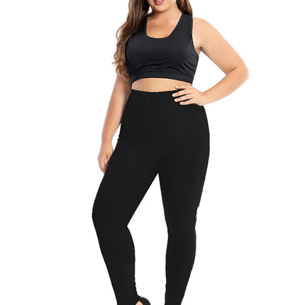 Solid Candy Color Leggings For Women 7XL 6XL 5XL Modal Cotton Large Size Ankle Legins Pants Grey Black White Pink Red Purple PlatiNum