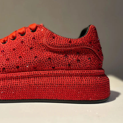 Luxury New Men Rhinestone Lace Up All Match Brand Shoes Causal Flats Loafers Sports Walking Sneakers Zapatos Hombre Vest