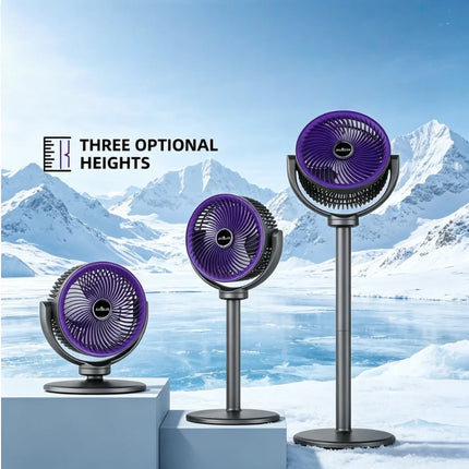 Ventilatore da scrivania verticale 3 in 1, ventilatore silenzioso a 5 velocità per la circolazione dell'aria in tutta la stanza, vento forte e bassa rumorosità, ideale per la casa, il letto