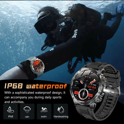 2025 Uomini Schermo AMOLED da 1,7 pollici Astuto Della Vigilanza 1000mAh Batteria Frequenza Cardiaca Chiamata Bluetooth NFC GPS Tracker Sport Fitness Orologi Nuovo platinumshop