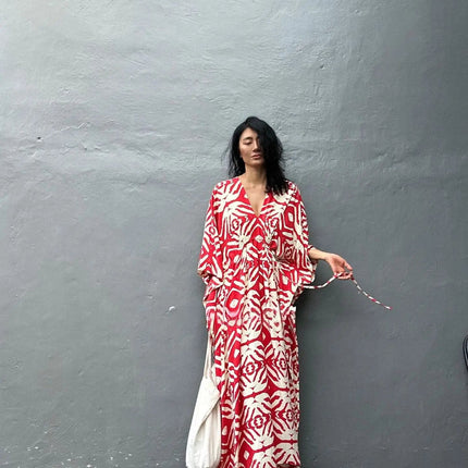 Abiti caftano da donna con scollo a V, costume da bagno estivo, copricostume caftano, abiti da spiaggia maxi taglie forti platinumshop