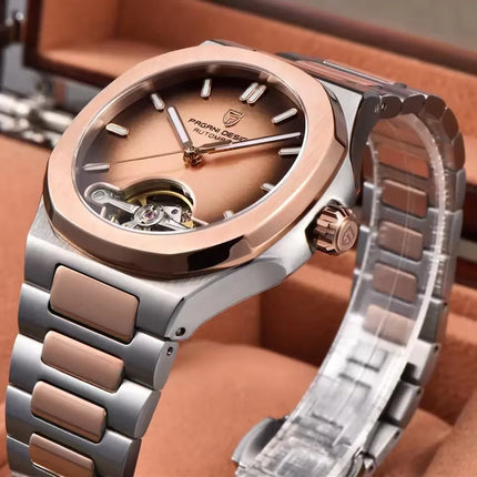 Orologio Meccanico Tourbillon PAGANI DESIGN 2026 Nuovo, Lusso Impermeabile da Uomo in Acciaio 316L, con Vetro Zaffiro e Lancette Luminose