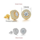 Rock Hip Hop ghiacciato orecchino a perno per uomo uomo Set completo zircone oro Piercing accessori per l'orecchio Punk Hippie Trend gioielli Dropship platinumshop