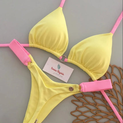 Micro Bikini 2026 Push Up Women's Sexy Brazilian Swimsuits Thong Bikini Set Print Biquini Summer Beachwear