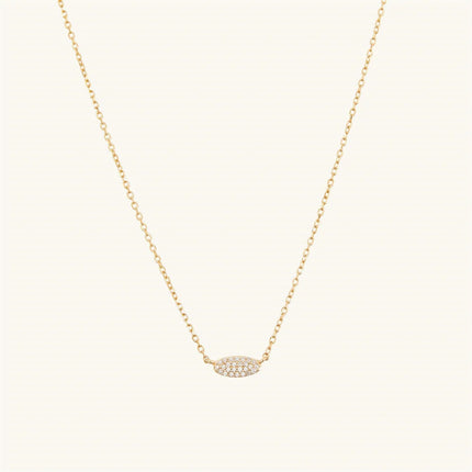 DPLAOPA 925 Sterling Silver Gold Solo trilioni Pave CZ zircone cuscino collana lunga catena pera Choker donne monete di lusso gioielli PlatiNum