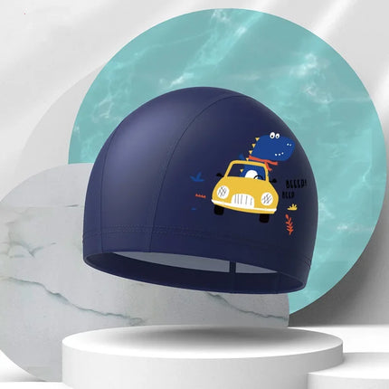 Bonnet de bain pour filles, dessin animé mignon, étanche, protection des oreilles, haute élasticité, chapeau de natation pour enfants, garçons, accessoires de natation pour bébés