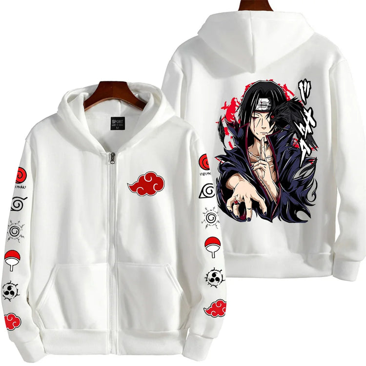 Uchiha Itachi Naruto Nikkan 2026 New Fashionable Harajuku Men's Trendy Casual Sweatshirt Men's Couple Style Coat