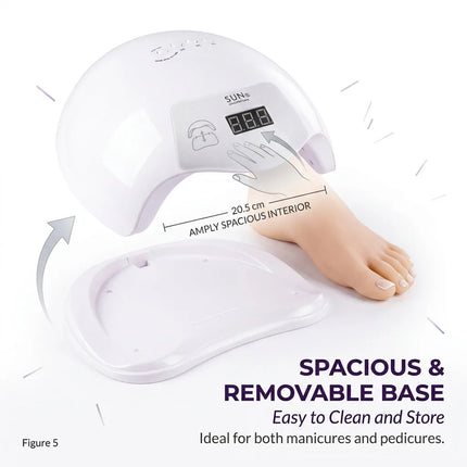 Professional Gel UV LED Nail Dryer Smart Infrared Auto Sensor 99s Low Heat Mode for Sensitive Skin Digital Display Fast Curing Nail Lamp for Home DIY Salon Manicure