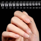 120 Short Almond-Shaped Oval Fake Nail Tips Kit, Can Be Extended into Full Cover Nail Gel, French Ballet Shoe Style, Press-On Nail Tips