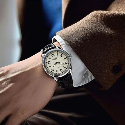 Orologio da polso da uomo delle migliori marche Orologio da uomo impermeabile da lavoro di lusso per uomo Orologio al quarzo Orologi da uomo in pelle reloj + scatola regalo da uomo platinumshop