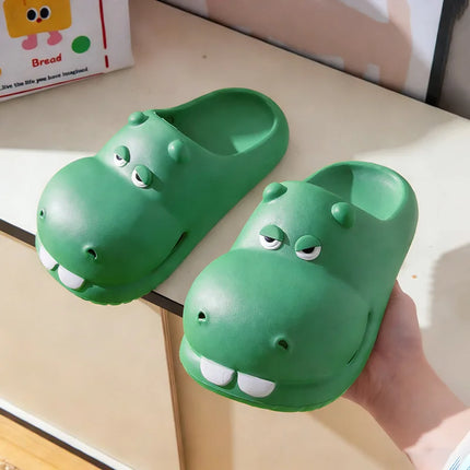 Ciabatte da donna Hippo, modello House Flats in EVA, estive, con simpatici cartoni animati, scarpe da donna di design, per interni ed esterni, da spiaggia, morbide e antiscivolo.