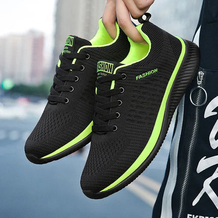 Scarpe da ginnastica da uomo e da donna in maglia, traspiranti, atletiche, da corsa, da passeggio