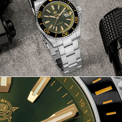 ADDIESDIVE 41MM Watch Men's AD2510 200m Waterproof Outdoor Sports Watch  Luminous Quartz Watch Relogios Masculino 316L Steel