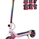 Monopattino elettrico leggero per bambini con luci, autonomia massima di 15/7/6 km, 2/3 modalità (8-16 km/h), per bambini dai 6 ai 14 anni, monopattino elettrico pieghevole da 6,5 pollici con 3 livelli di illuminazione