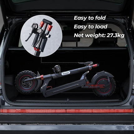 iScooter iX5s Monopattino elettrico 15 Ah 1000W con potenti pneumatici, autonomia di 65 km, velocità massima di 45 km/h