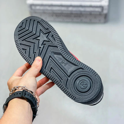 A BATHING APE Men All Black Shark BAPESTA Casual Plarfom Shoes Unisex Women Slip-Resistant Outdoor Soft Walking Sneakers