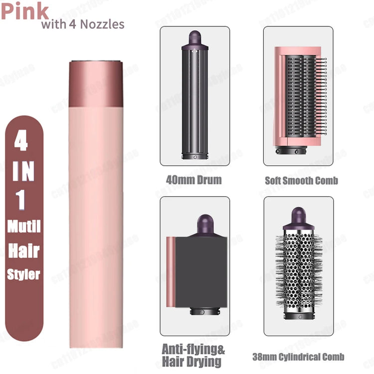 New Multil Hair Styler Auto Curling Dryer Wrap Hot/Cold Air Dryer 1300W Hair Straightener Curling Barrel Brush Salon Hair Dryer