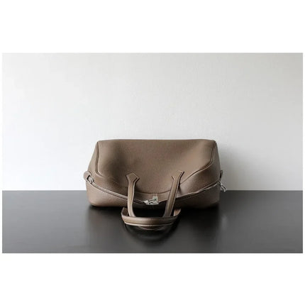 Borsa da donna in pelle di vacchetta di alta qualità, semplice borsa a tracolla di grande capacità, borsa a spalla.