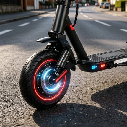 Monopattino elettrico per adulti da 350 W, pneumatici resistenti alle forature da 10 pollici, doppia sospensione anteriore e posteriore, pieghevole, ideale per gli spostamenti urbani